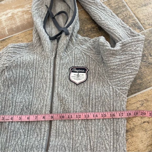 Bergans of Norway Women Grey Hooded Wool Blend Sweater Bergflette Jacket Medium - Picture 12 of 14